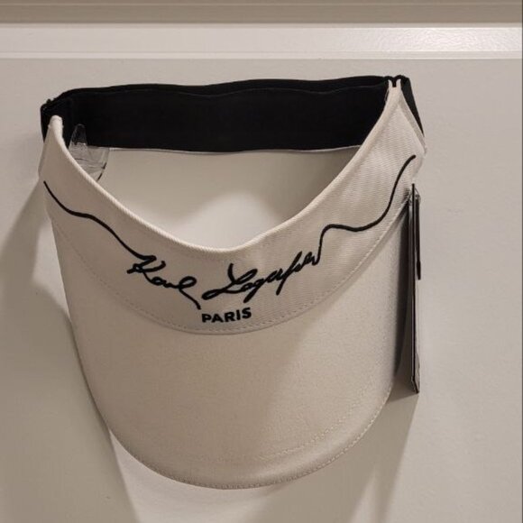 🧢 Karl Lagerfeld Paris Logo Hat – White – One Size – Unisex - Picture 1 of 3